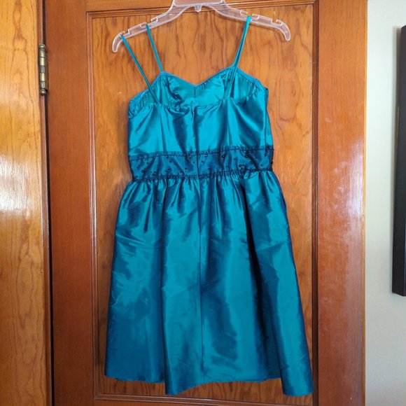 NEW Adrianna Papell Turquoise Strapless Dress - Picture 2 of 3